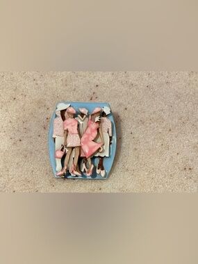 Designs by Lucinda Enamel Pin - Pink & Light Blue